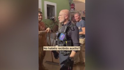 Un bombero francés alucina al llegar a Valencia y enterarse de que son la primera ayuda en llegar