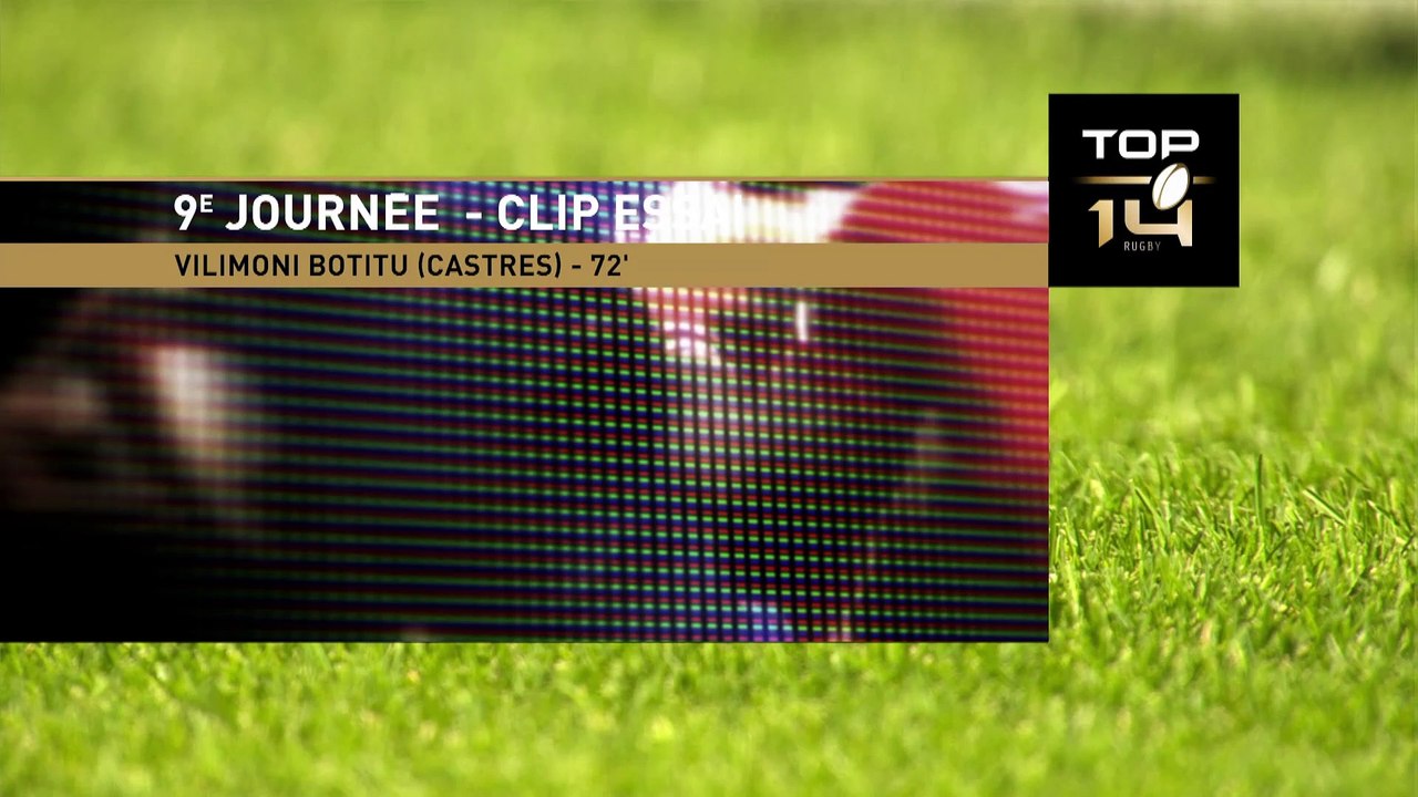 TOP 14 - Essai de Vilimoni BOTITU (CO) - Montpellier Hérault Rugby - Castres Olympique