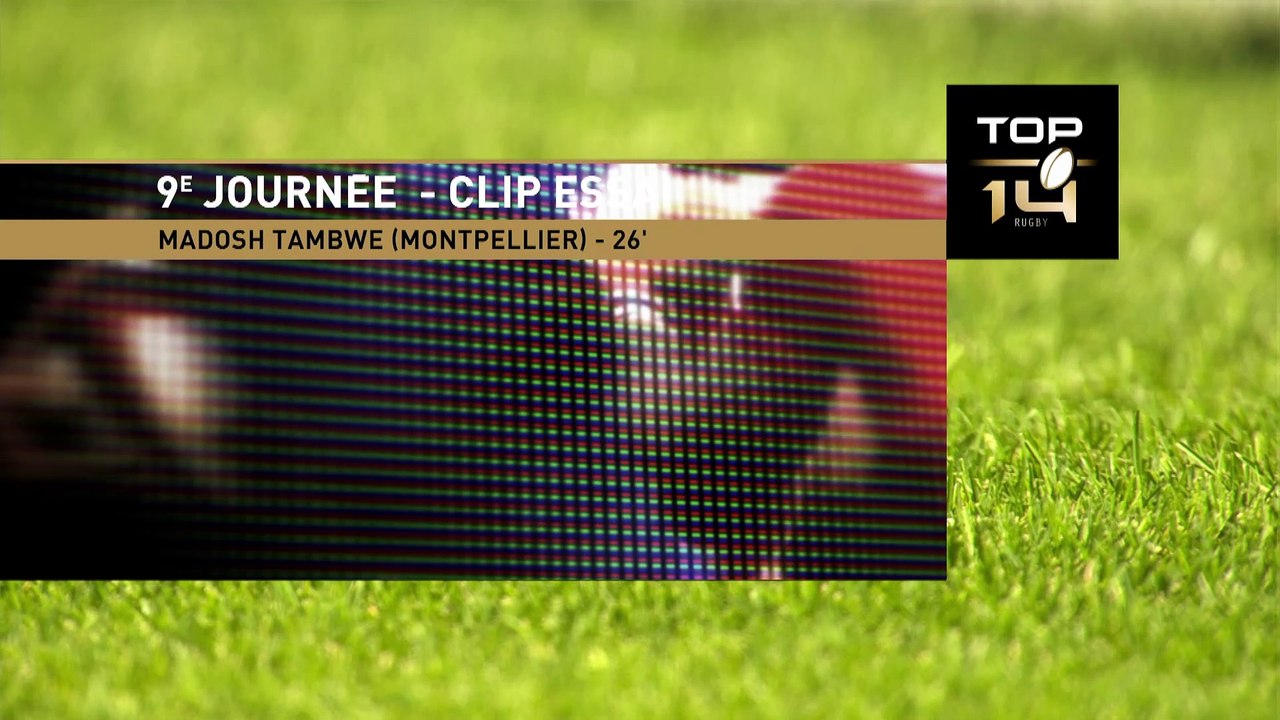 TOP 14 - Essai de Madosh TAMBWE (MHR) - Montpellier Hérault Rugby - Castres Olympique