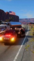 Beamng.drive truck with gasoline get accident #beamngdrive #shorts #beamng #gaming #trucks
