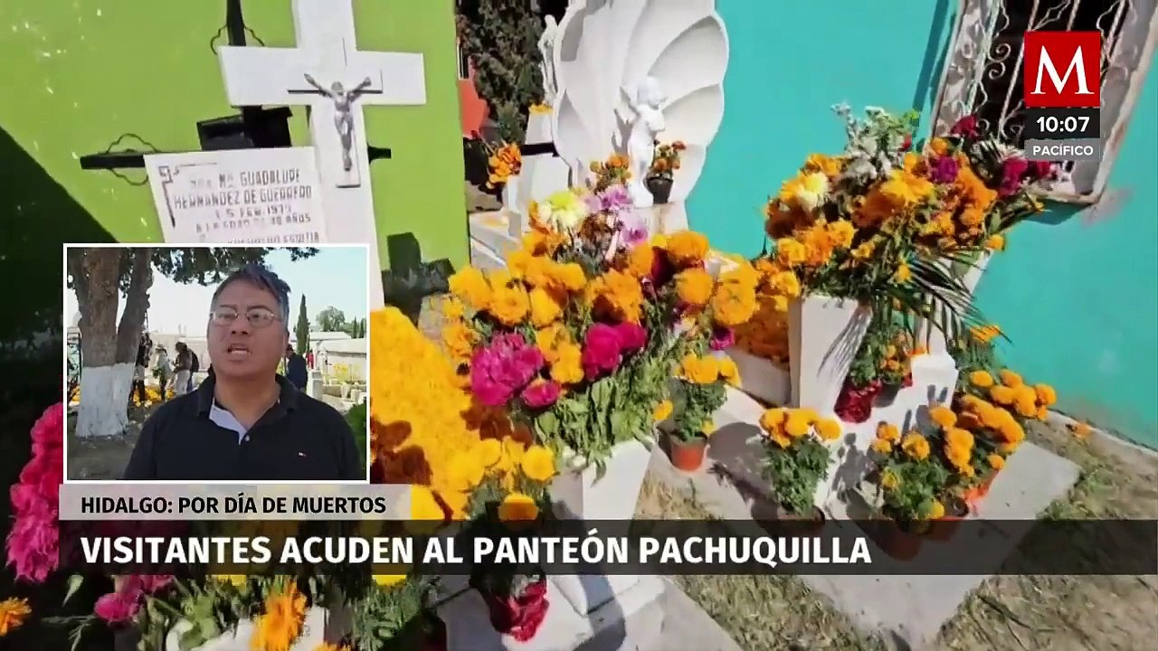 Celebran en Hidalgo el Día de Muertos acompañando a los santos difuntos en panteones