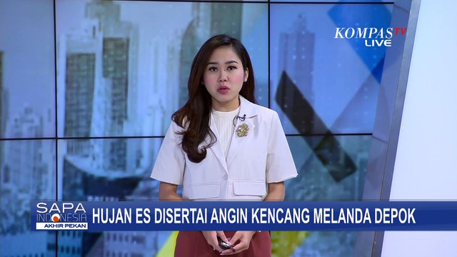 Hujan Es Disertai Angin Kencang Melanda Depok, Sejumlah Pohon Tumbang dan Tutup Akses Jalan