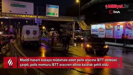 Kazaya müdahale eden trafik ekibine İETT otobüsü çarptı