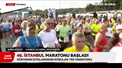 Heyecan dorukta: 46. İstanbul Maratonu başladı