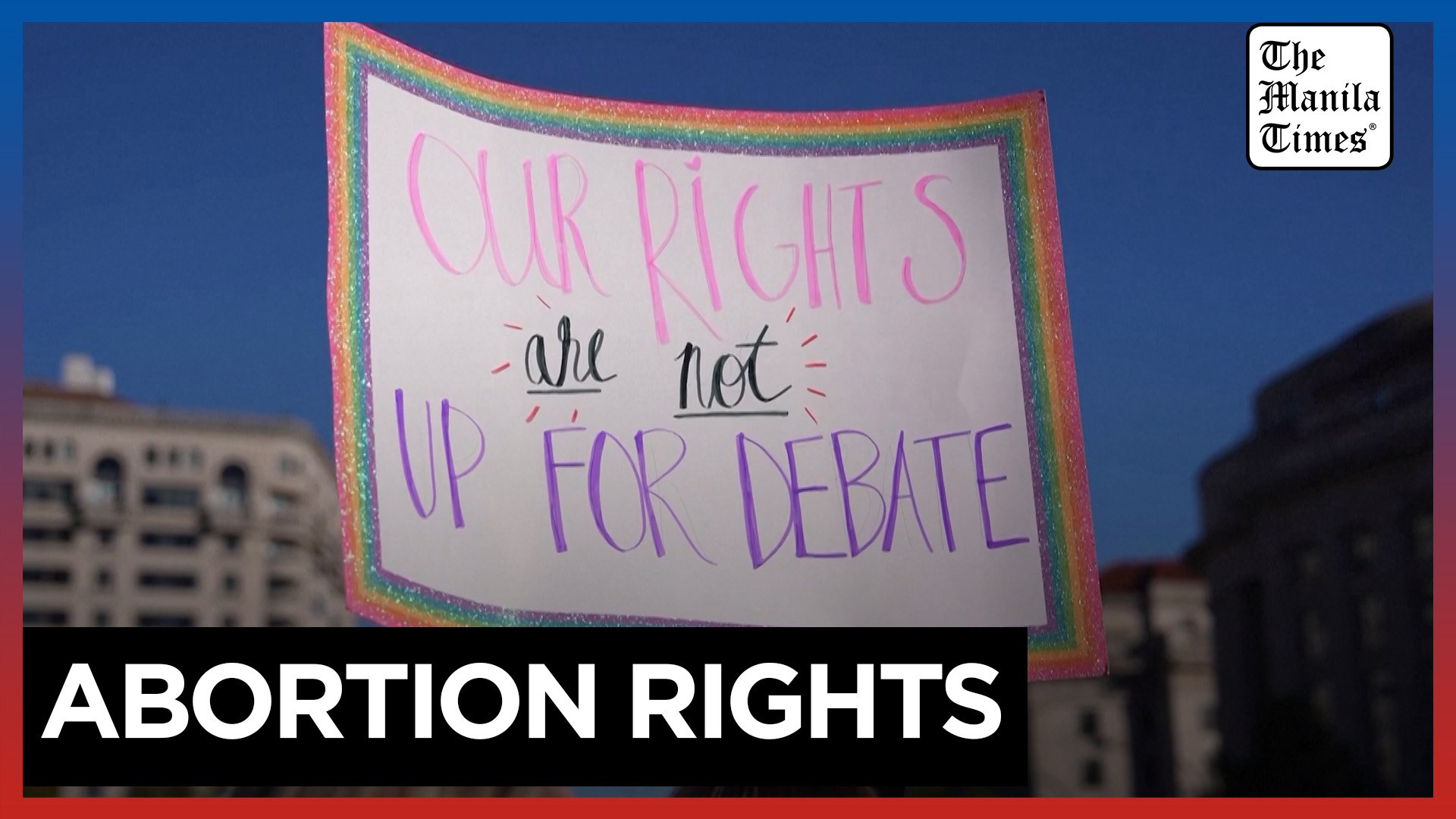 ⁣Thousands rally for women's rights in Washington ahead of presidential election