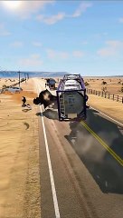 Beamng.drive truck accident with trailer #beamngdrive #shorts #beamng #gaming #trucks