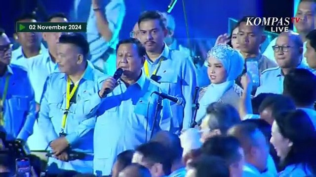 Momen Prabowo Joget saat Putri Ariani Nyanyi di Acara Gerakan Solidaritas Nasional