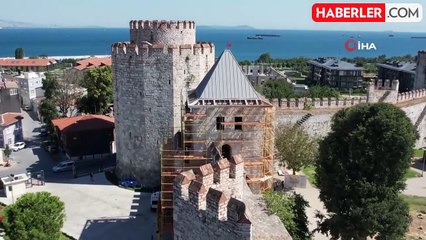 İstanbul siluetinin kaybolan parçaları tamamlanıyor: Tarihi Yedikule Hisarı'nın ilk külahı takıldı