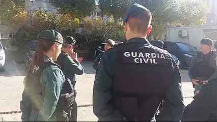 Guardias civiles de Burgos salen hacia Valencia