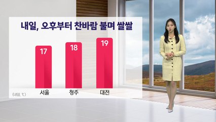 [날씨] 내일 오후부터 찬바람 불며 쌀쌀...아침 서울 15도 / YTN