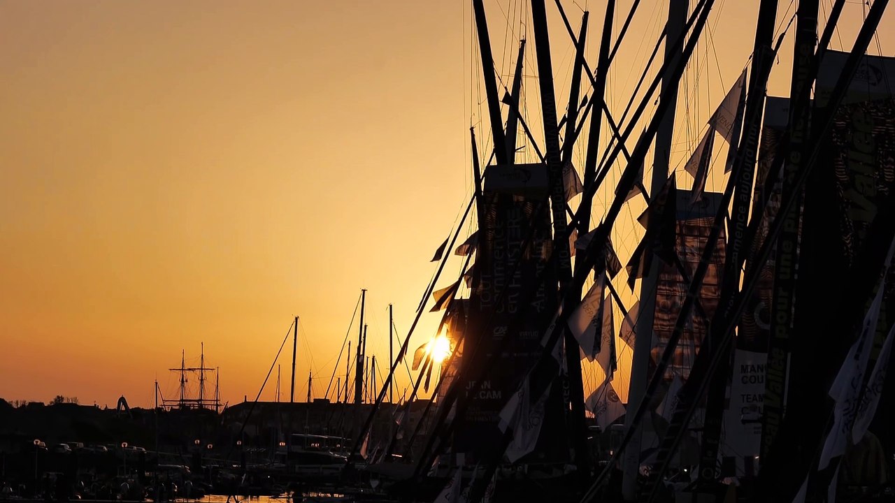 Vendée Globe : coucher de soleil aux Sables-d'Olonne