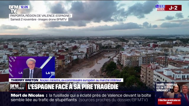 Ça se produit maintenant partout sur la planète : Thierry Breton revient sur les inondations meurtrières en Espagne