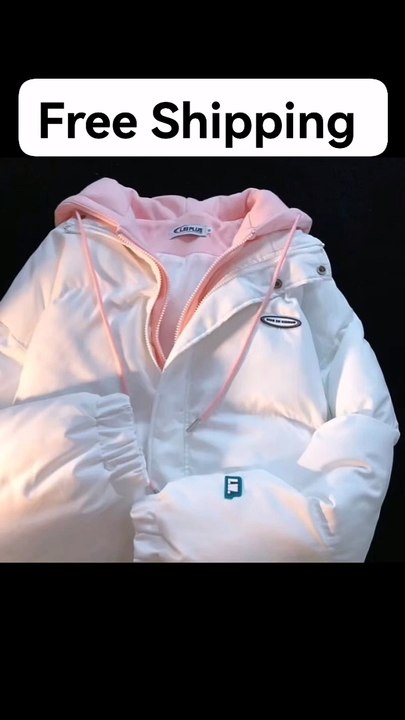 Japanese Fake Two-Piece Hoodies for Women Loose Cotton Coat Thickened Cotton Coat Ins Tide New Winter 2024