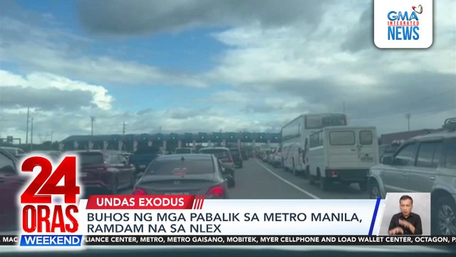 Buhos ng mga pabalik sa Metro Manila, ramdam na sa NLEX | 24 Oras Weekend