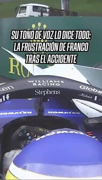 La reacción de Colapinto tras el choque