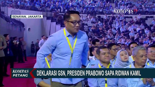 Sempat Makan Malam Bersama, Presiden Prabowo Sapa RK di Deklarasi Gerakan Solidaritas Nasional