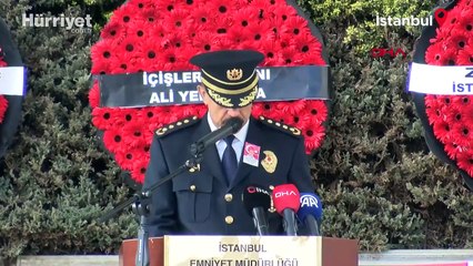 Şehit trafik polisi Ogün Yürümez için İstanbul Emniyet Müdürlüğü'nde tören