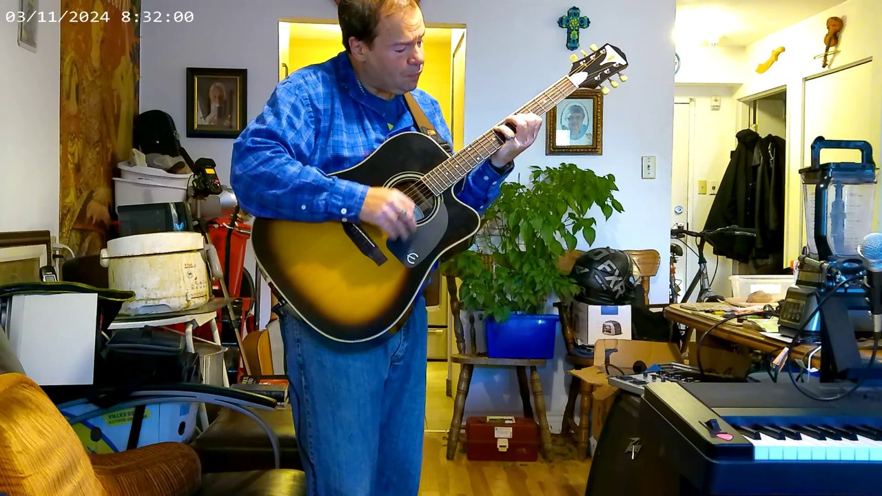 From Bowie to Beatles & organ blues: A JAM WITH ELECTRIC ACOUSTIC GUITAR & ROCK ORGAN THAT ROCKS !