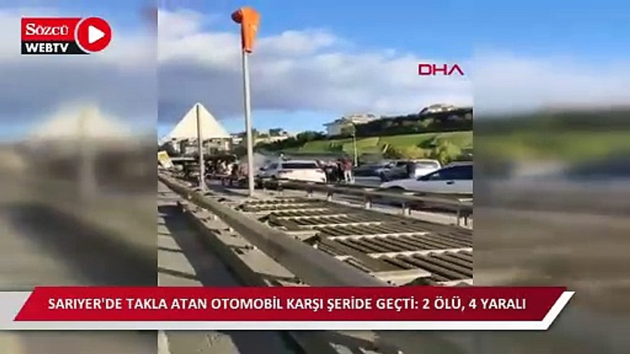 Sarıyer'de takla atan otomobil karşı şeride geçti: 2 ölü, 4 yaralı