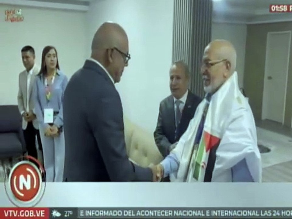 Pdte. AN. Jorge Rodríguez sostiene encuentro con su homólogo el pdte. Hamma Salama Ali Salem