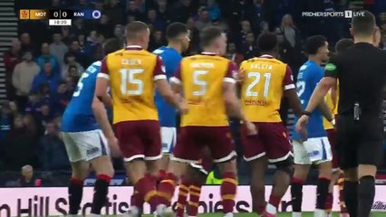 Motherwell vs Rangers 1 half premier sports cup semi final
