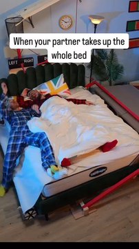 When Your Partner Takes Up the Whole Bed Follow For More Videos Have Virelreels ...!!