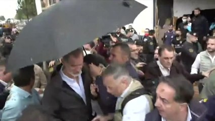 Watch: Spain’s king dodges mud from angry crowd in flood-hit Valencia