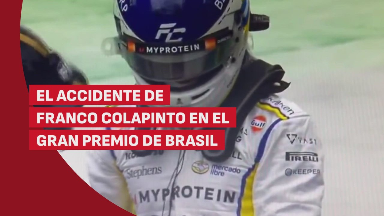 El accidente de Colapinto en el Gran Premio de Brasil