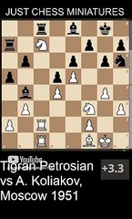 Tigran Petrosian wins a Pawn against Koliakov #chess