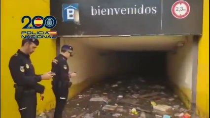 Los drones de la Policía muestran parte del interior del parking de Bonaire