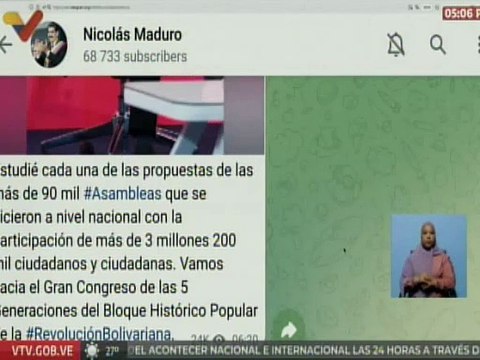 Más de 3 millones de ciudadanos participaron en asambleas rumbo al Gran Congreso del Bloque Histórico