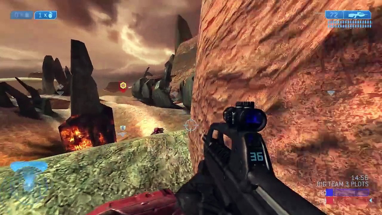 Halo 2 Classic Big Team - Big Team Slayer on Burial Mounds Multiplayer Gameplay