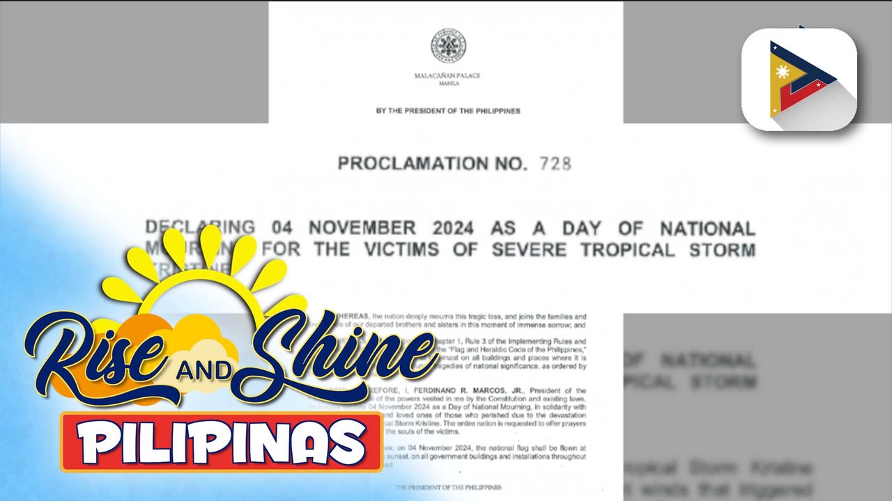 Mr. President On The Go! | Nobyembre 4, Idineklara bilang National Day of Mourning o  Araw ng Pagdadalamhati para sa mga biktima ng Bagyong #KristinePH