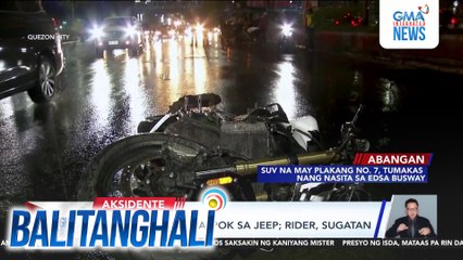 Motorsiklo, sumalpok sa jeep; rider, sugatan | Balitanghali