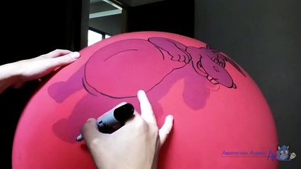 Hoppopotamus Red Tuftex 24" Balloon Art