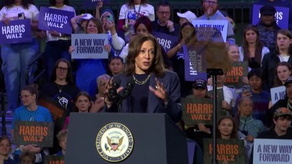 Harris makes closing pitch, vows to end Gaza conflict