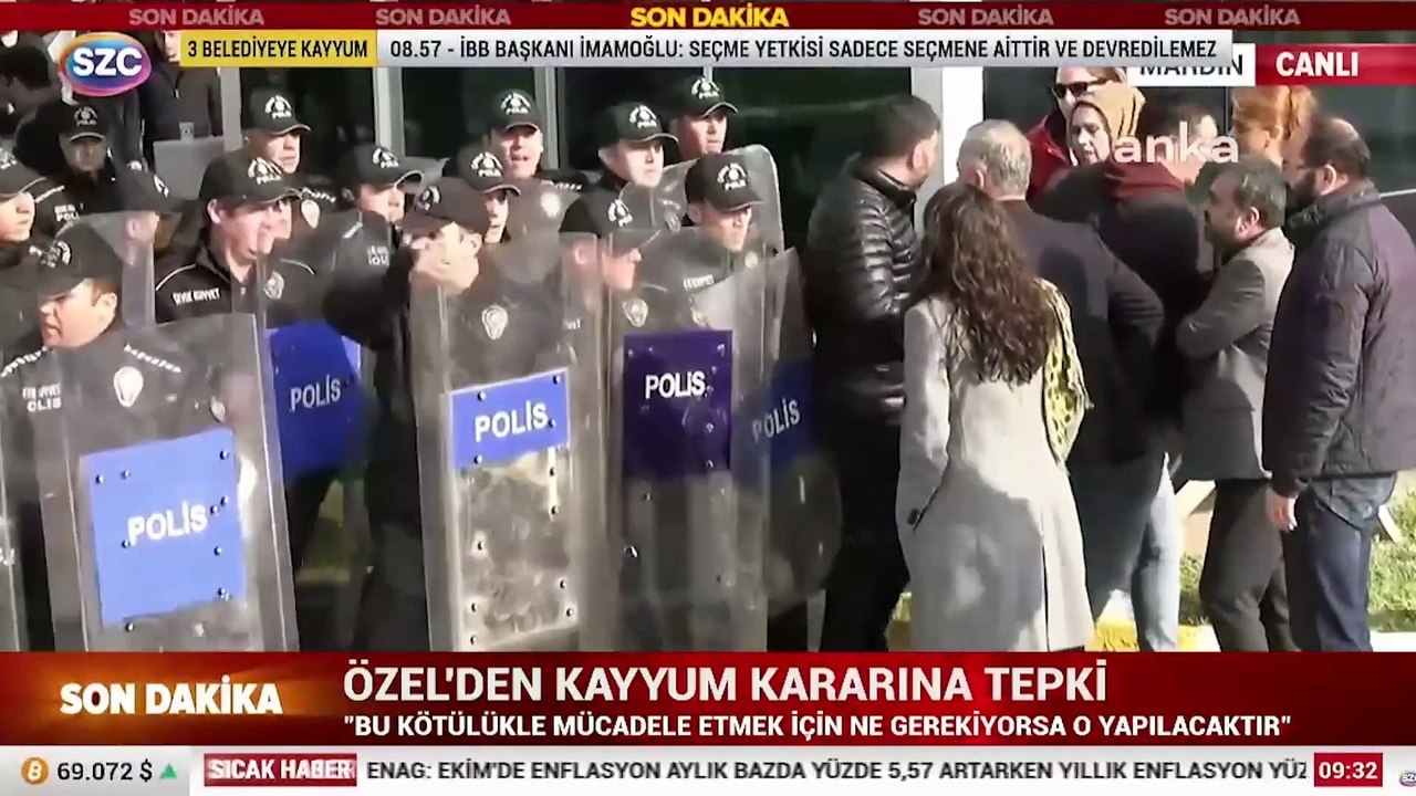 Mardin Belediyesi önünde arbede