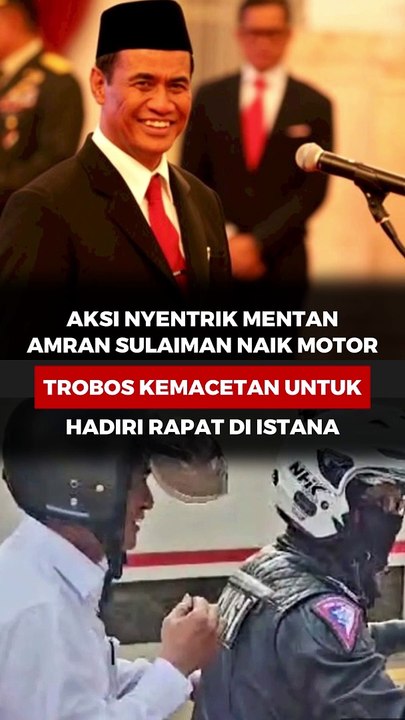 Aksi Nyentrik Mentan Arman Sulaiman Naik Motor Terobos Kemacetan Untuk Hadiri Rapat di Istana