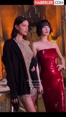 Dünyaca ünlü model Irina Shayk, katıldığı etkinlikte tül elbisesi ile göz kamaştırdı