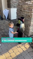 Cute Toddler Battles Halloween Witch in Hilarious Showdown! 🎃