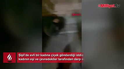 Evli kadına çiçek gönderdi! Sokak ortasında dehşeti yaşadı