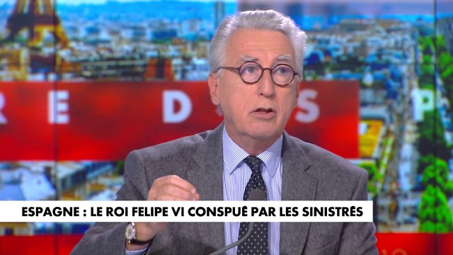 Le déplacement du roi d'Espagne chez les sinistrés d'inondations est décrypté par Vincent Hervouët
