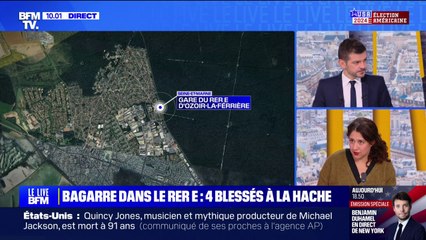 Bagarre dans le RER E: ce que l'on sait des quatre personnes blessées à coups de hache