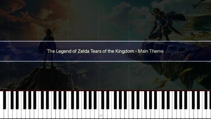 The Legend of Zelda: Tears of the Kingdom - Main Theme (Piano Tutorial Synthesia)