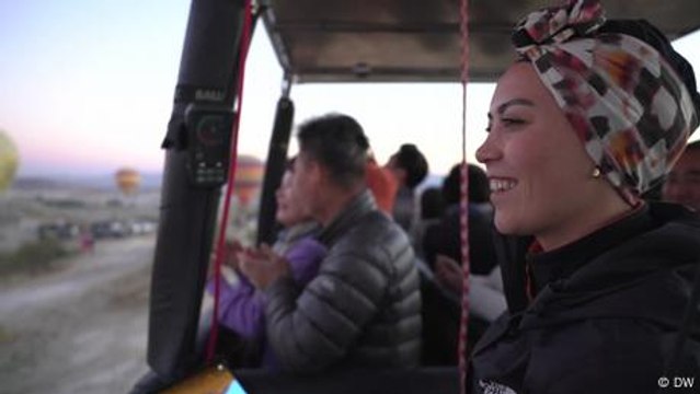 Turkish female hot air balloon pilot is pioneer of the skies
