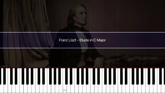 Franz Liszt - 1. Étude in C Major | Étude en douze exercices (Piano Tutorial Synthesia)