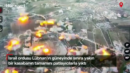 İsrail, Lübnan’da bir kasabanın tamamını patlayıcılarla yıktı