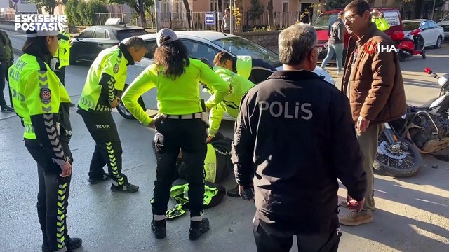Eskişehir'de görüntü almak isteyen muhabire şok müdahale