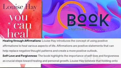 You Can Heal Your Life Book Summary - You Can Heal Your Life by Louise Hay - Book Summaries in English (BSIE) (720p, h264, youtube)