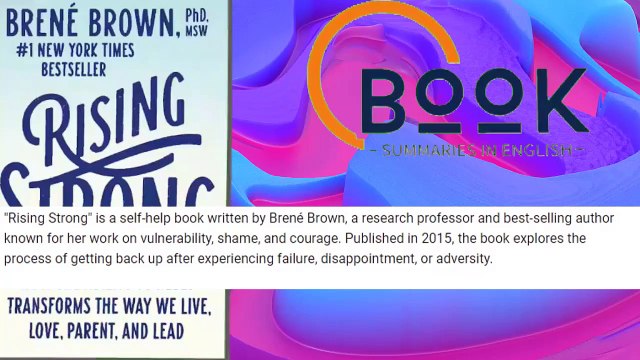 Rising Strong Book Summary - Rising Strong by Brené Brown - Book Summaries in English (BSIE) (720p, h264, youtube)